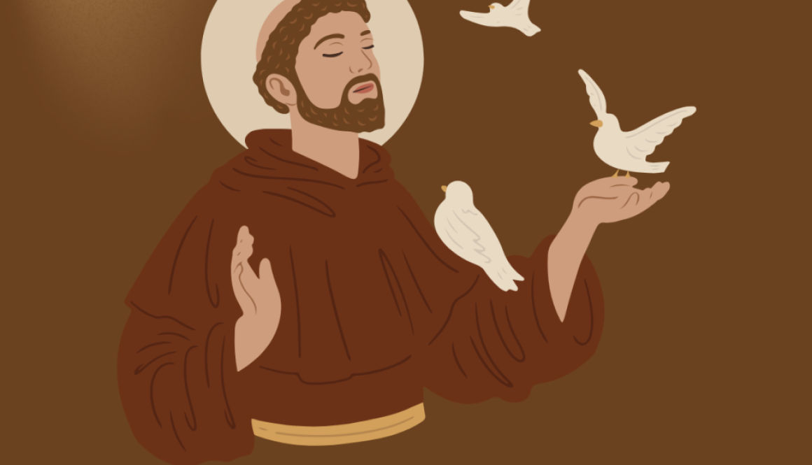 Story dia de são francisco santo religioso marrom bege (Post di LinkedIn)