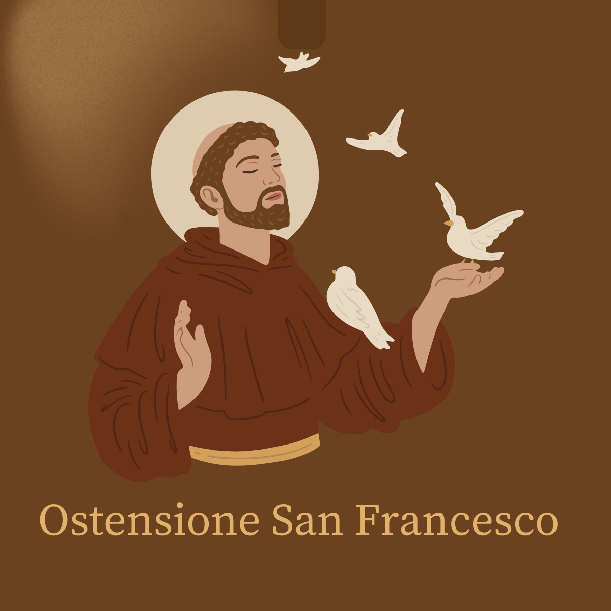 Story dia de são francisco santo religioso marrom bege (Post di LinkedIn)