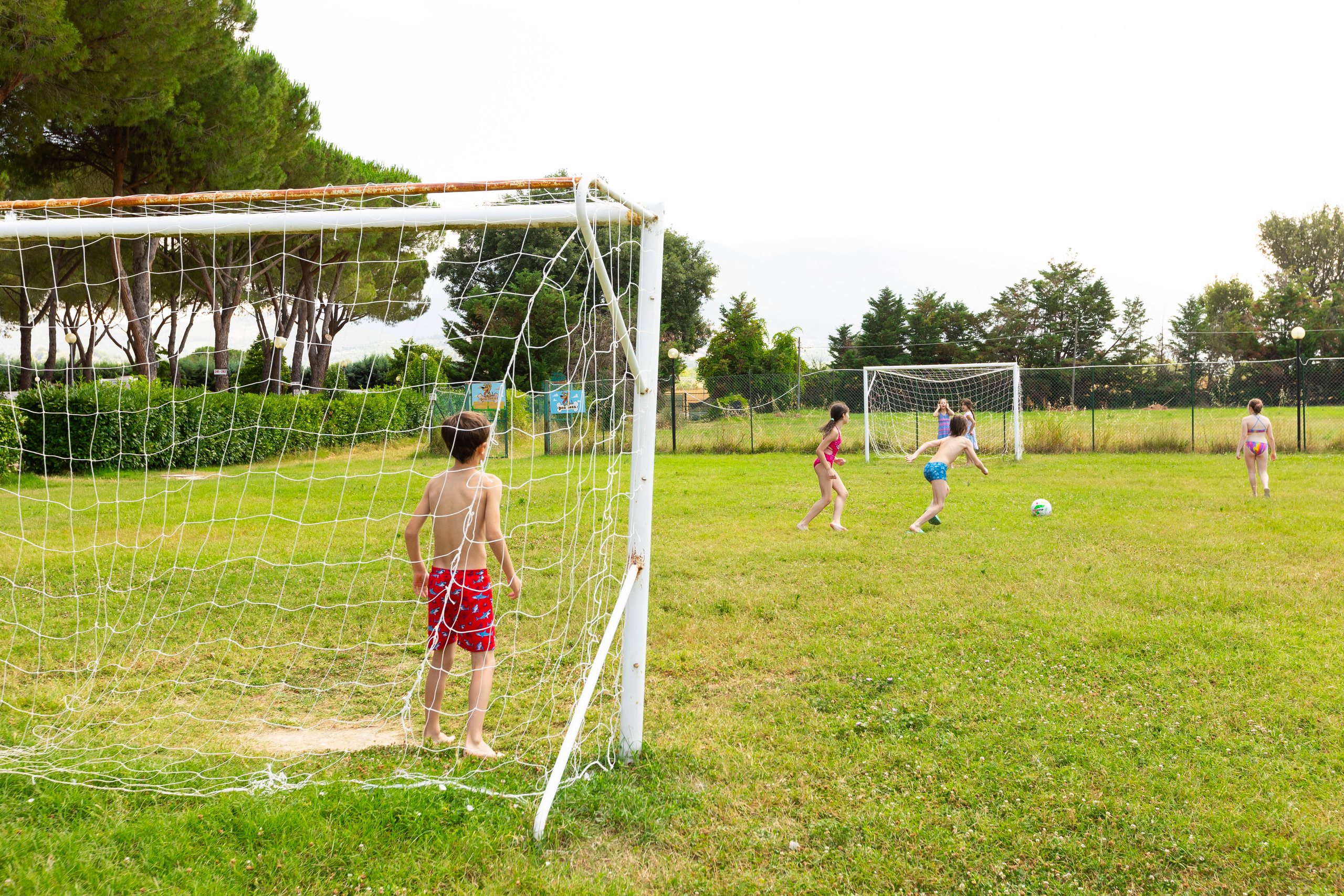 Il campo da calcetto sul prato
