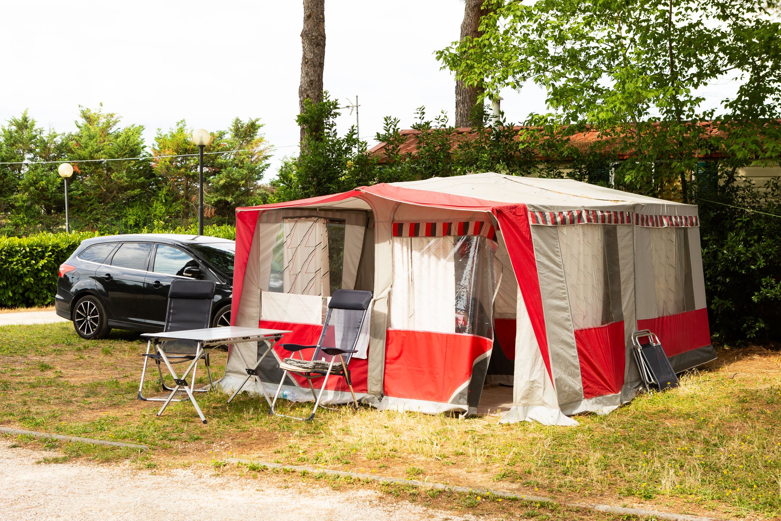 Piazzola con tenda